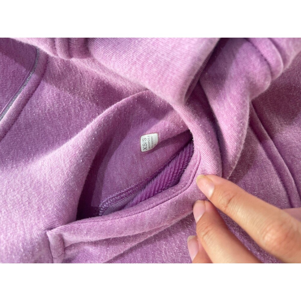 LULULEMON Scuba Plush Oversized Half-Zip Hoodie XS/S Dahlia Mauve - Picture 4 of 5